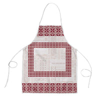 Samoa Siapo Red Trimmed Apron Samoa White Sunday - Polynesian Pride
