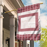Samoa Siapo Red Trimmed Garden Flag Samoa White Sunday - Polynesian Pride
