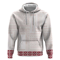 Samoa Siapo Red Trimmed Hoodie Samoa White Sunday - Polynesian Pride