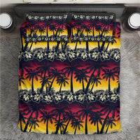 Hawaii Hibiscus Palm Tree Sunset Bedding Set Tropical Style - Polynesian Pride