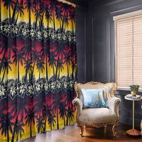 Hawaii Hibiscus Palm Tree Sunset Window Curtain Tropical Style - Polynesian Pride