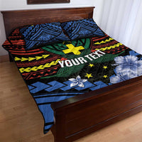 Personalised Vanuatu Tafea Province Quilt Bed Set Unique Tropical Tribal Pattern