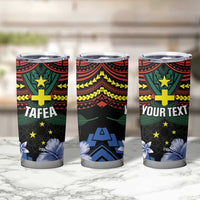 Personalised Vanuatu Tafea Province Tumbler Cup Unique Tropical Tribal Pattern
