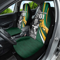 New Zealand and South Africa Rugby Car Seat Cover Silver Fern Protea Pattern World Cup 2023 LT01 - Polynesian Pride