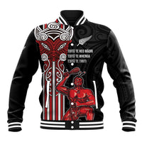 Toitu Te Reo Maori Toitu Te Whenua Toitu Te Tiriti Baseball Jacket Maori Warrior New Zealand LT01 Unisex Black - Polynesian Pride