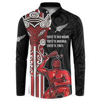Toitu Te Reo Maori Toitu Te Whenua Toitu Te Tiriti Button Sweatshirt Maori Warrior New Zealand