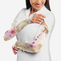 Beige Frangipani Sea Shell Arm Sleeves Starfish Polynesian Pattern - Polynesian Pride
