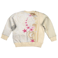 Beige Frangipani Sea Shell Kid Ugly Christmas Sweater Starfish Polynesian Pattern - Polynesian Pride