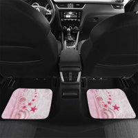 Pink Plumeria Sea Shell Car Mats Starfish Polynesian Pattern - Polynesian Pride