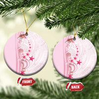 Pink Plumeria Sea Shell Ceramic Ornament Starfish Polynesian Pattern - Polynesian Pride