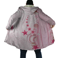 Pink Plumeria Sea Shell Cloak Starfish Polynesian Pattern - Polynesian Pride
