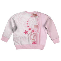 Pink Plumeria Sea Shell Kid Ugly Christmas Sweater Starfish Polynesian Pattern - Polynesian Pride