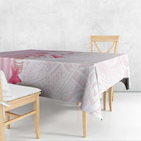 Pink Plumeria Sea Shell Tablecloth Starfish Polynesian Pattern - Polynesian Pride