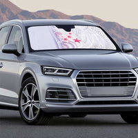 Purple Plumeria Sea Shell Auto Sun Shade Starfish Polynesian Pattern - Polynesian Pride