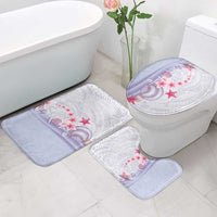 Purple Plumeria Sea Shell Bathroom Set Starfish Polynesian Pattern - Polynesian Pride