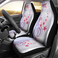 Purple Plumeria Sea Shell Car Seat Cover Starfish Polynesian Pattern - Polynesian Pride
