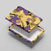 Plumeria Polynesian Pattern Canvas Wall Art Unique Fantasy Yellow Purple