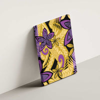 Plumeria Polynesian Pattern Canvas Wall Art Unique Fantasy Yellow Purple