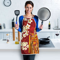 Hawaii King Kamehameha Apron Plumeria Lauhala Pattern LT01 - Polynesian Pride