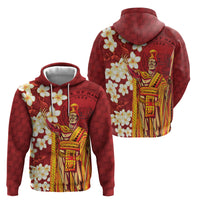 Hawaii King Kamehameha Hoodie Plumeria Lauhala Pattern LT01 - Polynesian Pride