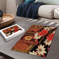Hawaii Christmas Poinsettia Lei Puzzle Tapa Pattern - Polynesian Pride