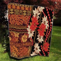 Hawaii Christmas Poinsettia Lei Quilt Tapa Pattern - Polynesian Pride