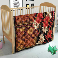 Hawaii Christmas Poinsettia Lei Quilt Tapa Pattern - Polynesian Pride