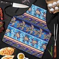 Hawaii Turtles Pattern Special Blue Apron - Polynesian Pride