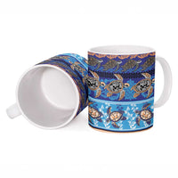 Hawaii Turtles Pattern Special Blue Ceramic Mug - Polynesian Pride