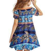 Hawaii Turtles Pattern Special Blue Family Matching Off Shoulder Maxi Dress and Hawaiian Shirt - Polynesian Pride
