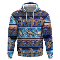 Hawaii Turtles Pattern Special Blue Hoodie - Polynesian Pride