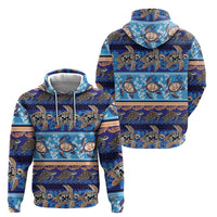 Hawaii Turtles Pattern Special Blue Hoodie - Polynesian Pride