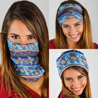 Hawaii Turtles Pattern Special Blue Neck Gaiter - Polynesian Pride