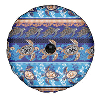 Hawaii Turtles Pattern Special Blue Spare Tire Cover - Polynesian Pride