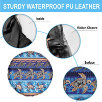 Hawaii Turtles Pattern Special Blue Spare Tire Cover - Polynesian Pride