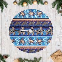 Hawaii Turtles Pattern Special Blue Tree Skirt - Polynesian Pride