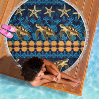 Hawaii Turtles Starfish Unique Pattern Beach Blanket - Polynesian Pride