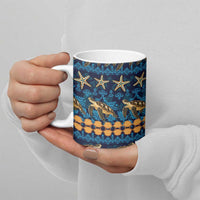 Hawaii Turtles Starfish Unique Pattern Ceramic Mug - Polynesian Pride