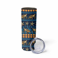 Hawaii Turtles Starfish Unique Pattern Skinny Tumbler - Polynesian Pride