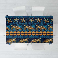 Hawaii Turtles Starfish Unique Pattern Tablecloth - Polynesian Pride