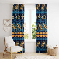 Hawaii Turtles Starfish Unique Pattern Window Curtain - Polynesian Pride