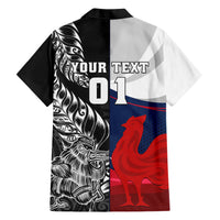 Custom New Zealand And France Rugby Hawaiian Shirt XV de France Kiwi Silver Fern 2023 World Cup LT01 - Polynesian Pride