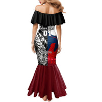 Custom New Zealand And France Rugby Mermaid Dress XV de France Kiwi Silver Fern 2023 World Cup LT01 - Polynesian Pride