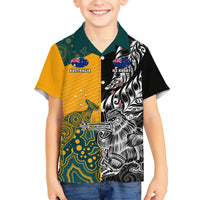 Custom New Zealand And Australia Rugby Hawaiian Shirt Wallabies Kiwi Silver Fern 2023 World Cup LT01 - Polynesian Pride