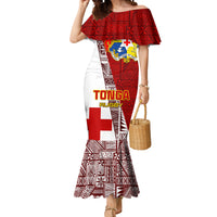 Tonga Rugby Mermaid Dress Tongan Go 2023 World Cup LT01 Women Red - Polynesian Pride