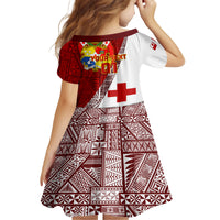 Custom Tonga Rugby Family Matching Tank Maxi Dress and Hawaiian Shirt Tongan Go 2023 World Cup LT01 - Polynesian Pride