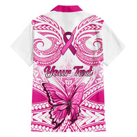 Personalised Pink Out Hawaiian Shirt Breast Cancer Awareness Polynesian Pattern White Version LT01 - Polynesian Pride