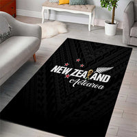 Football New Zealand Area Rug Aotearoa United Black Version LT01 - Polynesian Pride