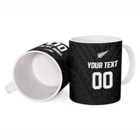 Custom Football New Zealand Ceramic Mug Aotearoa United Black Version LT01 - Polynesian Pride