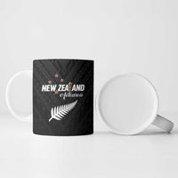 Custom Football New Zealand Ceramic Mug Aotearoa United Black Version LT01 - Polynesian Pride